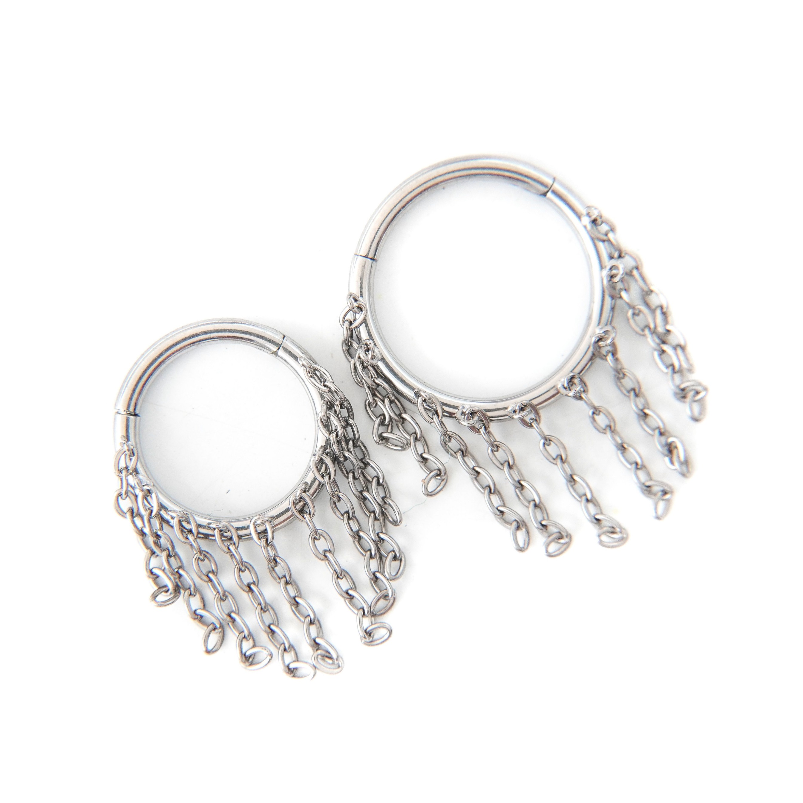 Chain Drop Ring - Titanium