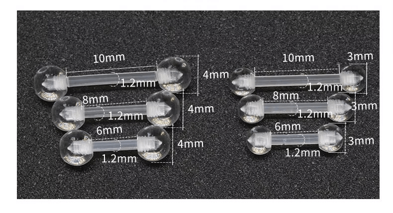 Straight Bar Transparent - Clear Acrylic Retainer