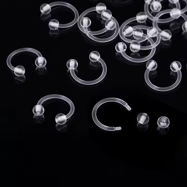 Hypoallergenic Clear Horseshoe Retainer