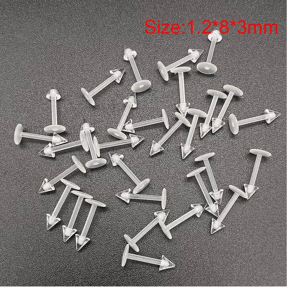 Labret Spike Flexible - Clear Transparent Retainer