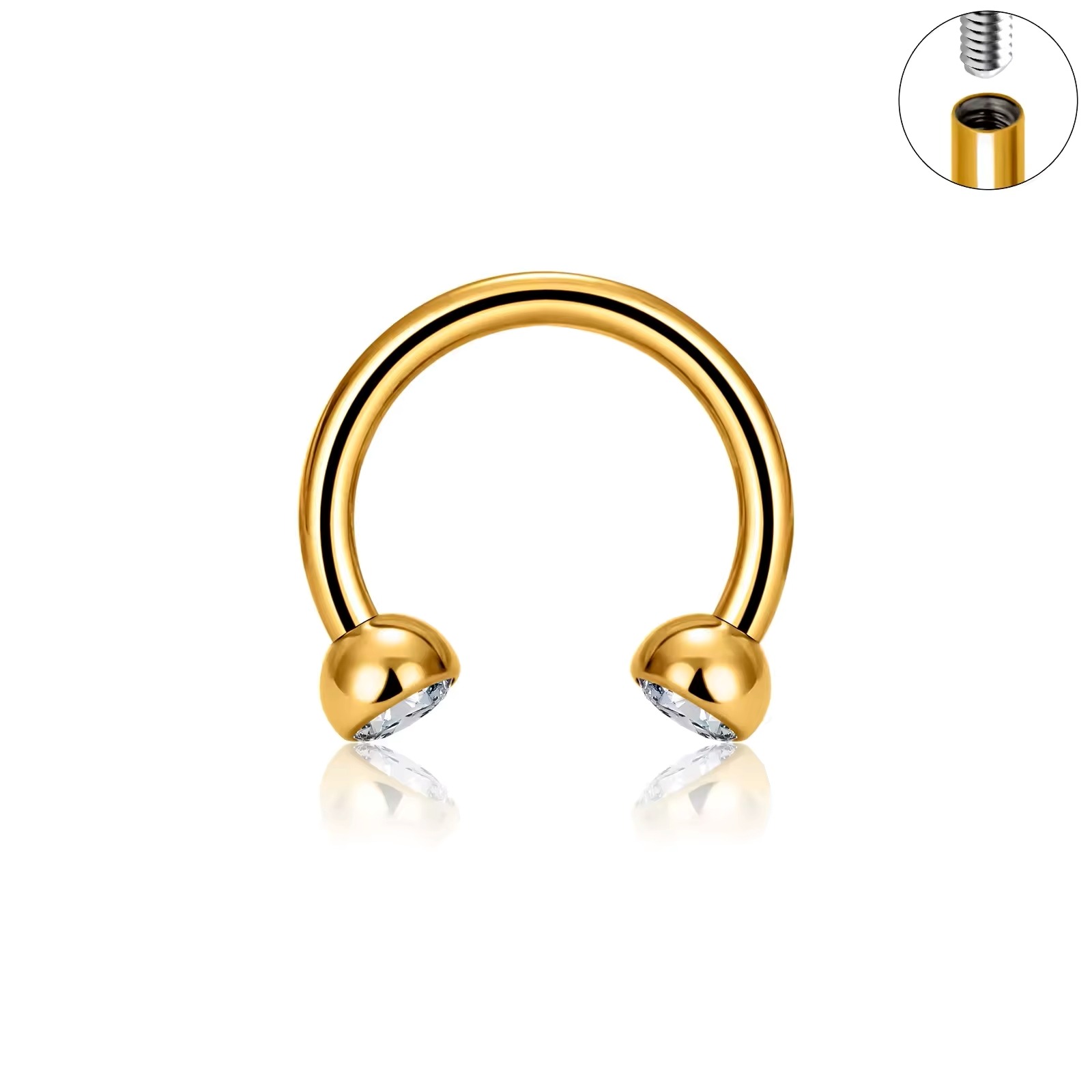 Lustre horseshoe - Titanium
