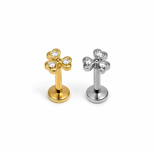 Image of Heart Clover - Flat Back