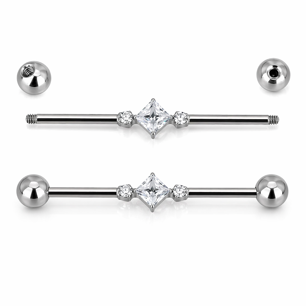 Princess Cut Bar Industrial - Titanium