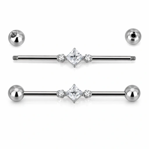 Image of Princess Cut Bar Industrial - Titanium