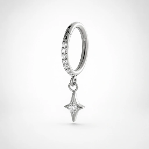 Image of Starlight Hoop - Titanium