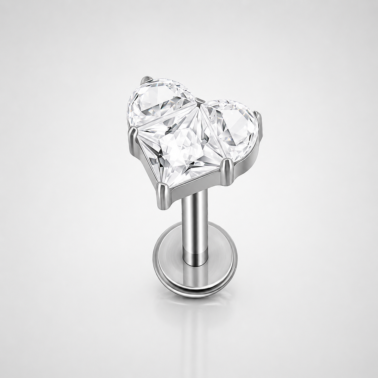 Heart Facet - Titanium