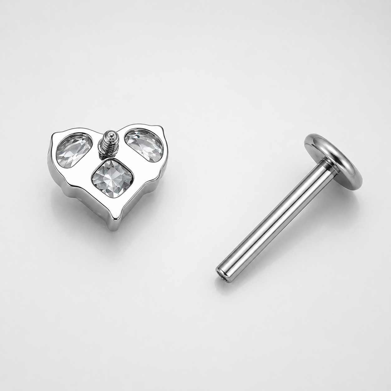 Heart Facet - Titanium