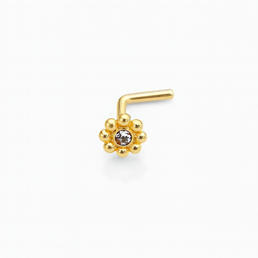 Mandala L Nose Stud - Titanium