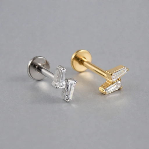 Image of Twin Baguette - Titanium