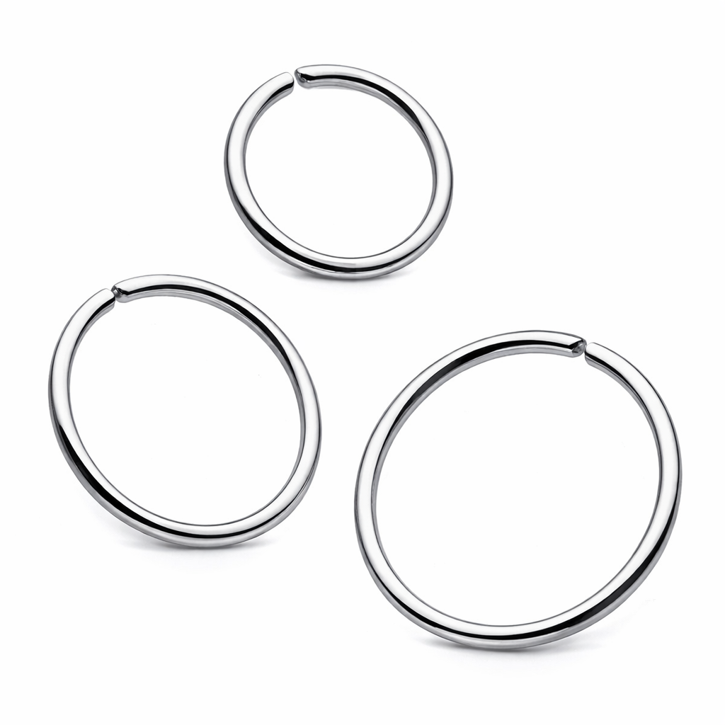 Monaco Nose Ear Hoop - Titanium