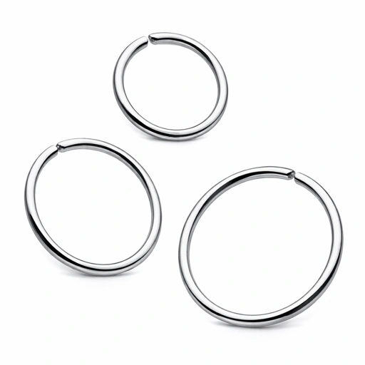 Image of Monaco Nose Ear Hoop - Titanium