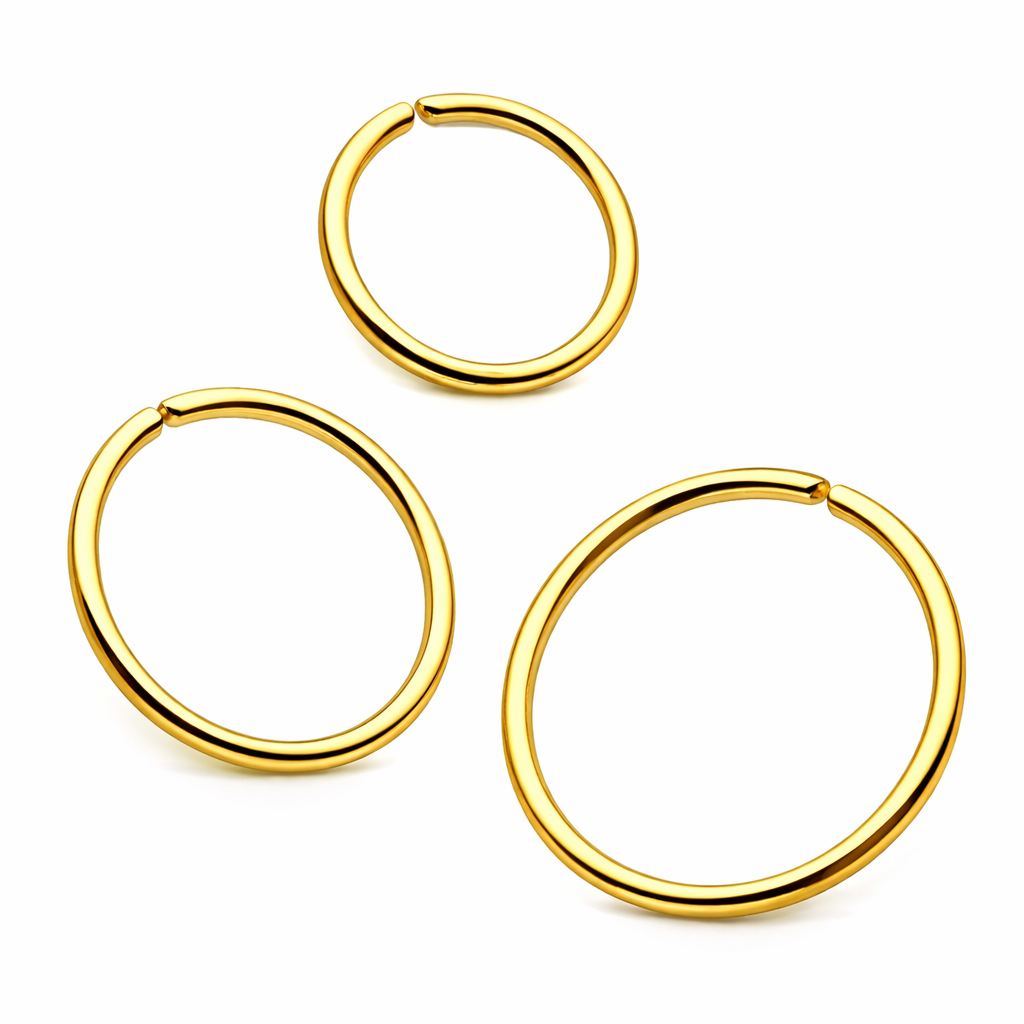Monaco Nose Ear Hoop - Titanium