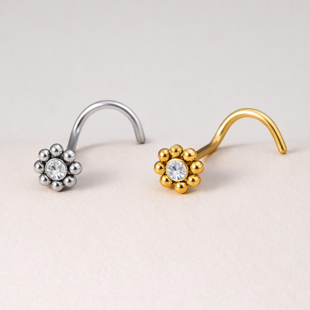 Mandala Nostril Screw Stud