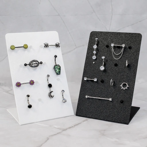 Image of rectangular easel display – 16 hole jewelry 