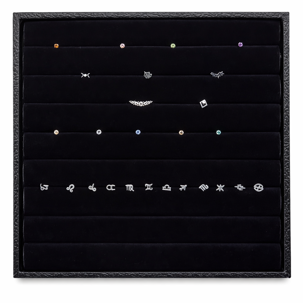 Black Tray Velvet Display 