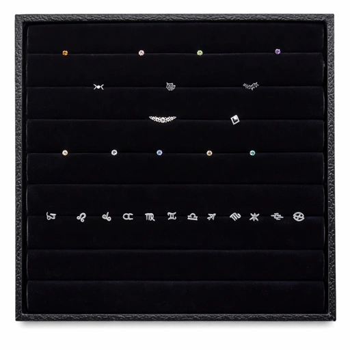 Image of Black Tray Velvet Display 