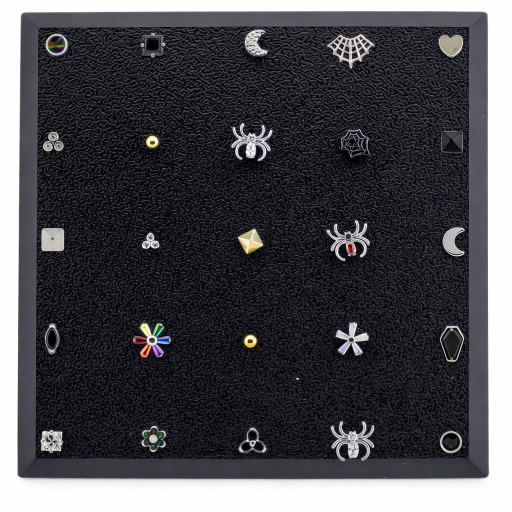 Beveled Square End Display - BLACK