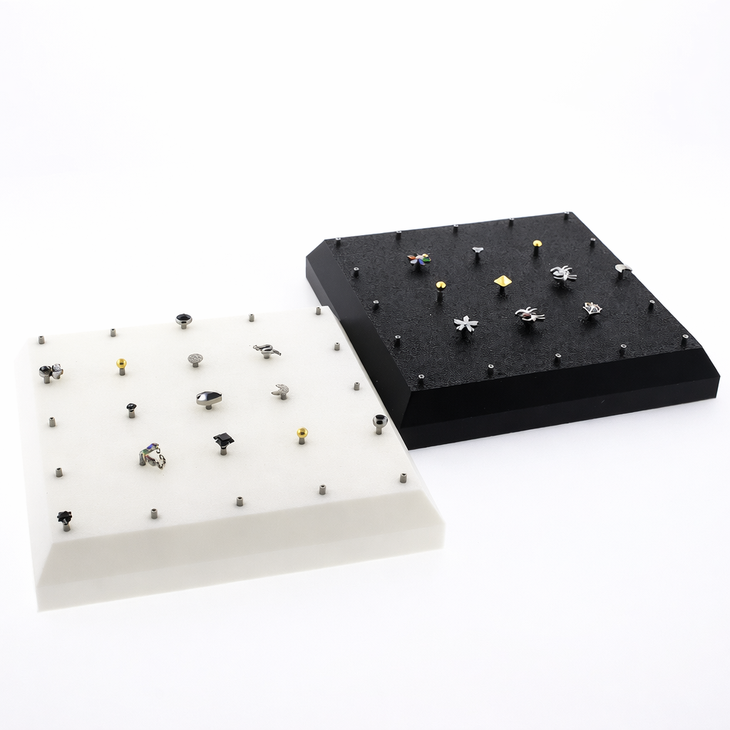 Beveled Square End Display - BLACK