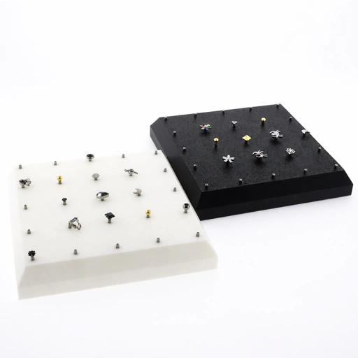 Image of Beveled Square End Display - BLACK