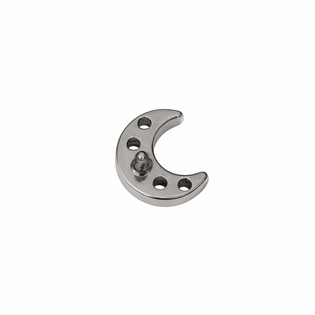 Crystal Crescent - Flatback Titanium