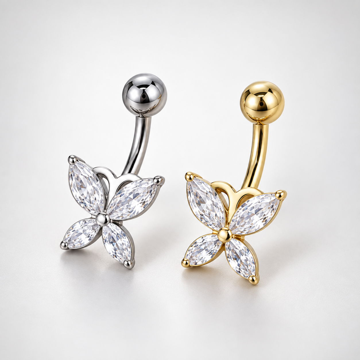 Crystal Butterfly - Titanium Belly