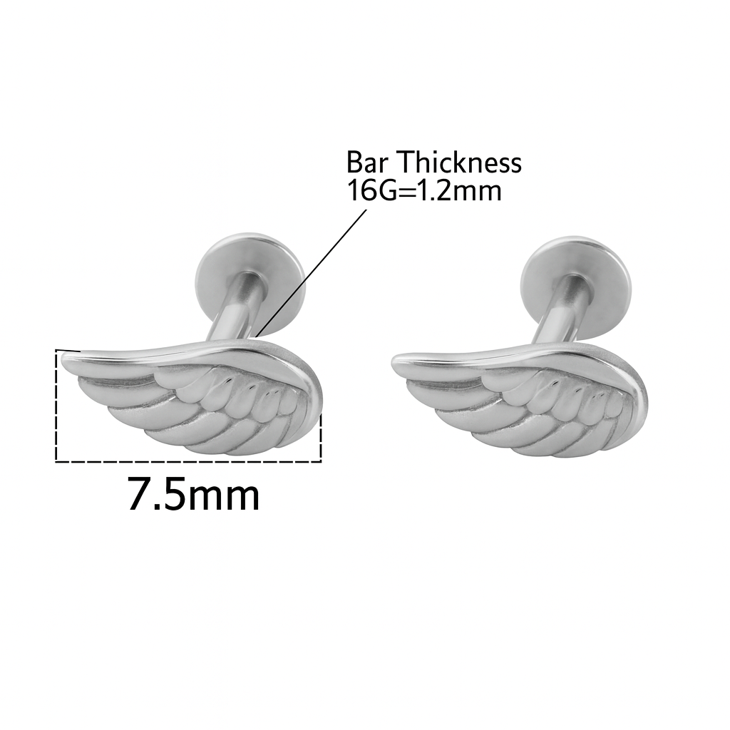Angel Wing Feather - Titanium