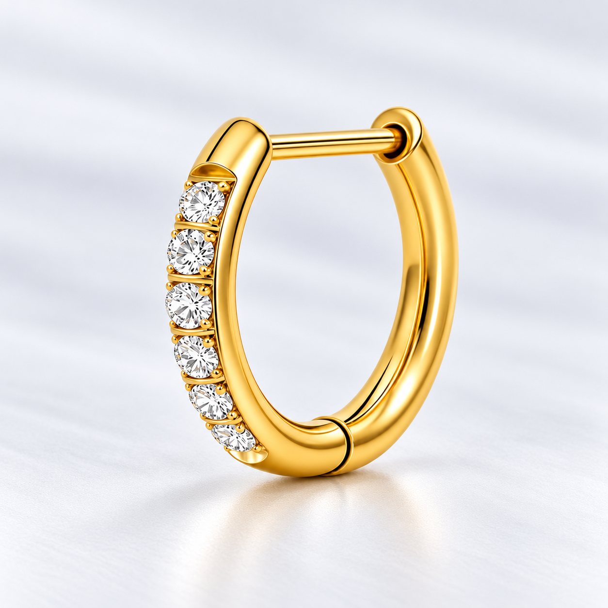 Luxury Huggie Hoop - Titanium