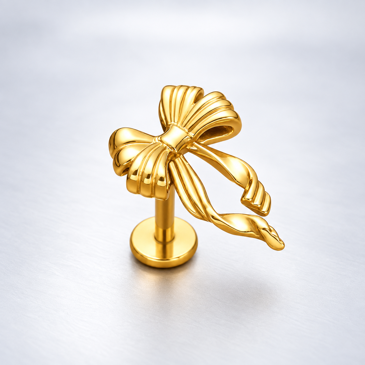 Ribbon Bow - Titanium