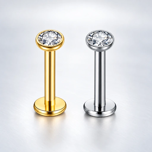 Round Bezel with 3/4/5mm Stone - Titanium