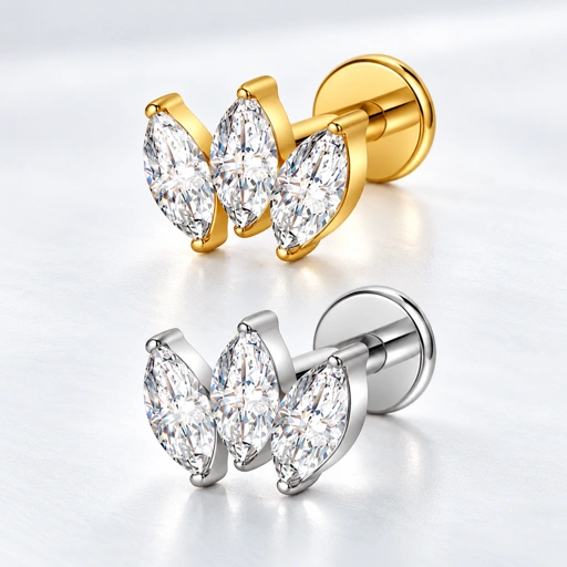 Triple Marquise - Titanium
