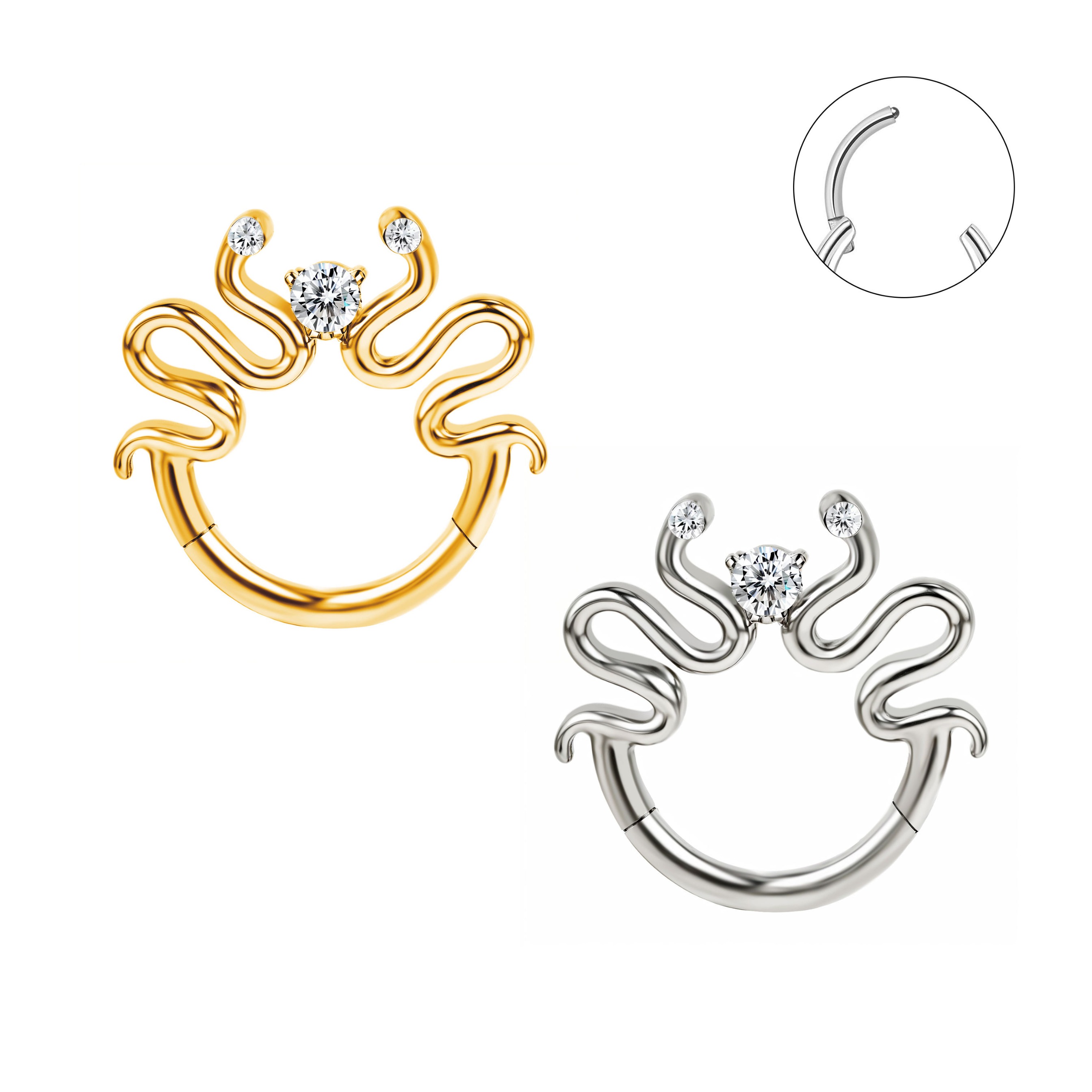 Twin Snakes Clicker - Titanium