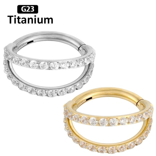 Image of Two Layer Clicker Ring - Titanium