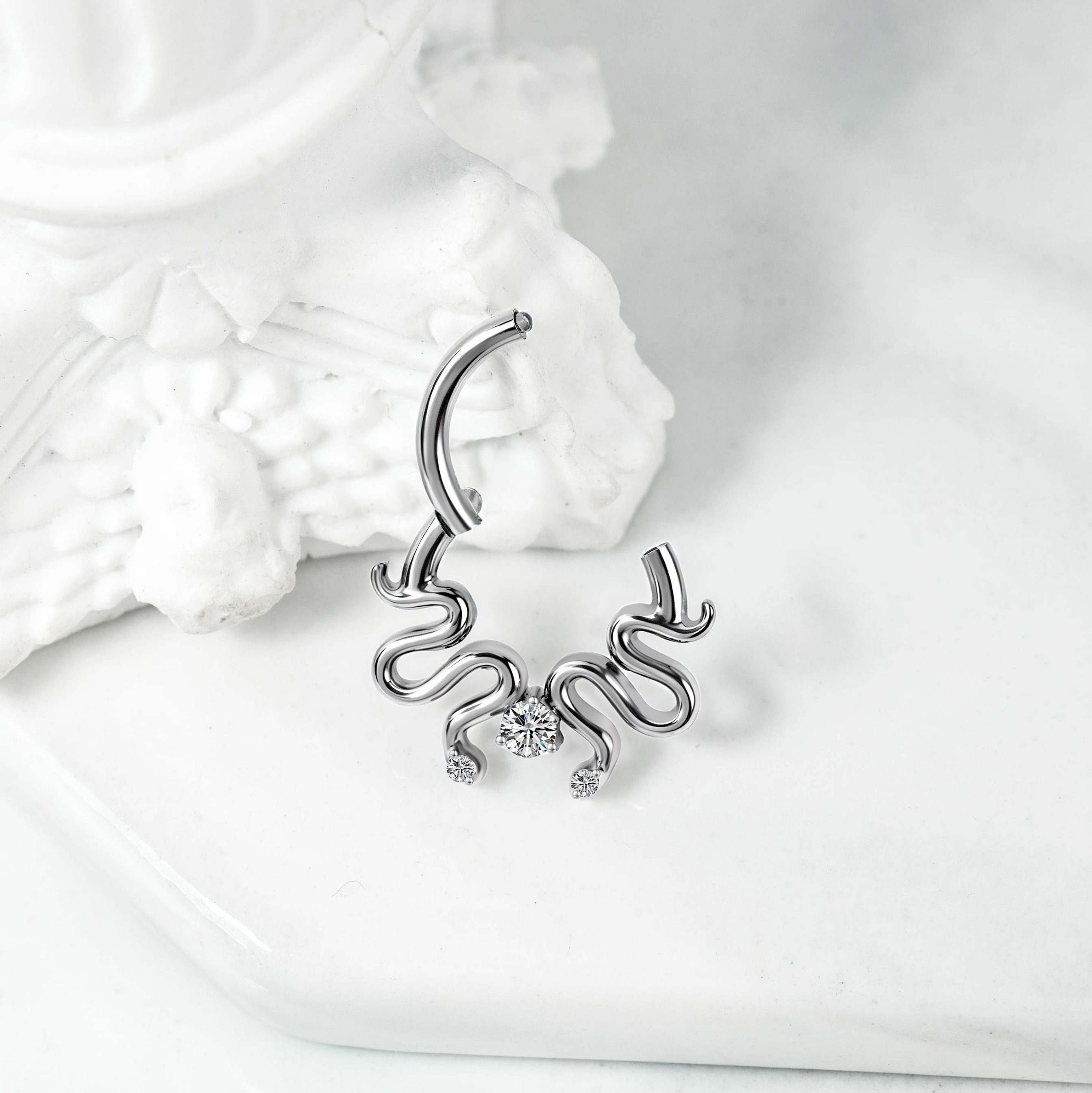 Twin Snakes Clicker - Titanium