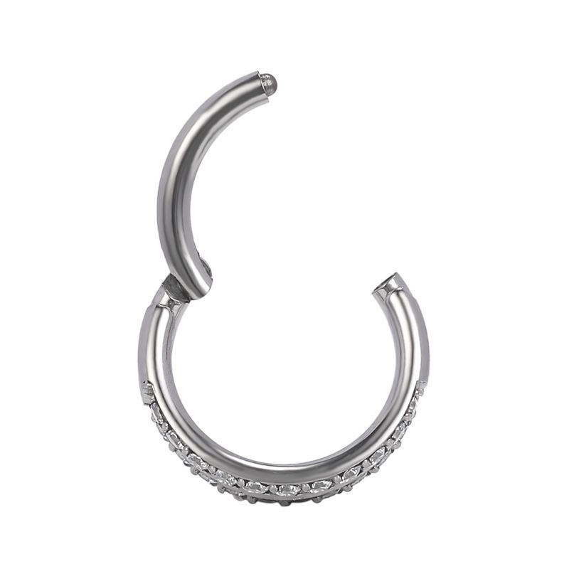 Double Pave Ring - Titanium