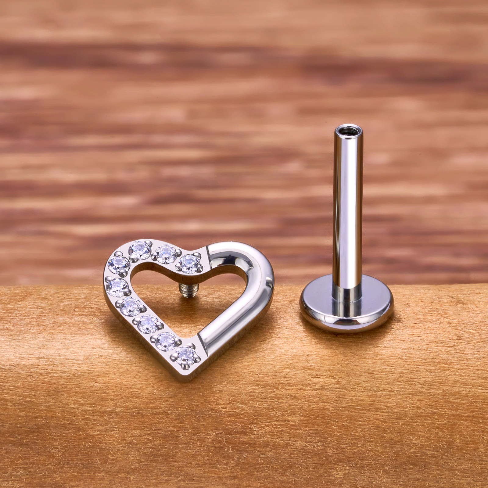 Open Heart CZ - Titanium