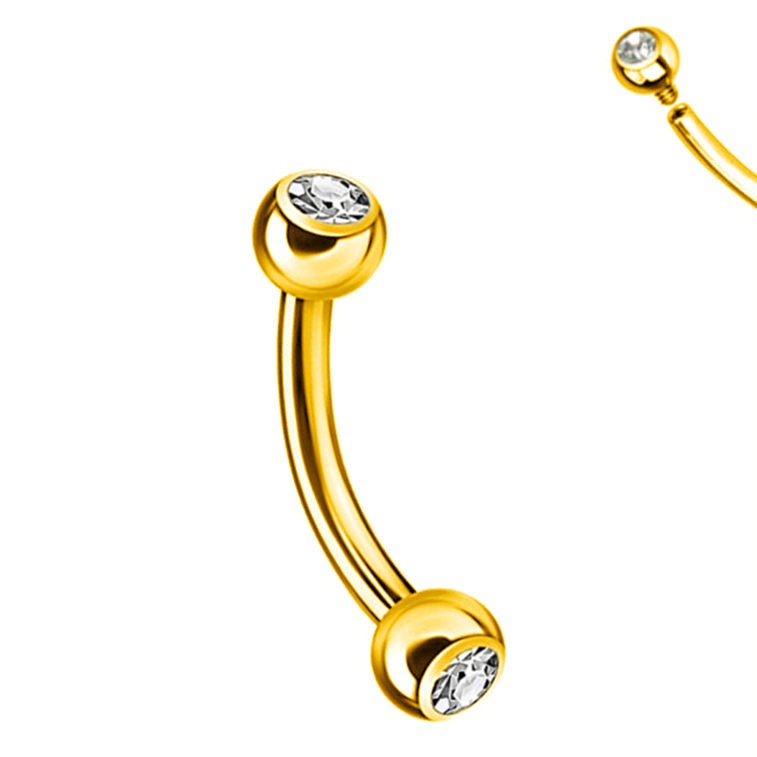 Dazzle Curved Barbell - Titanium