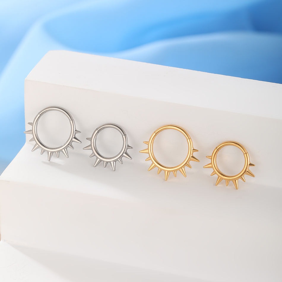 Sunburst Hoop - Titanium