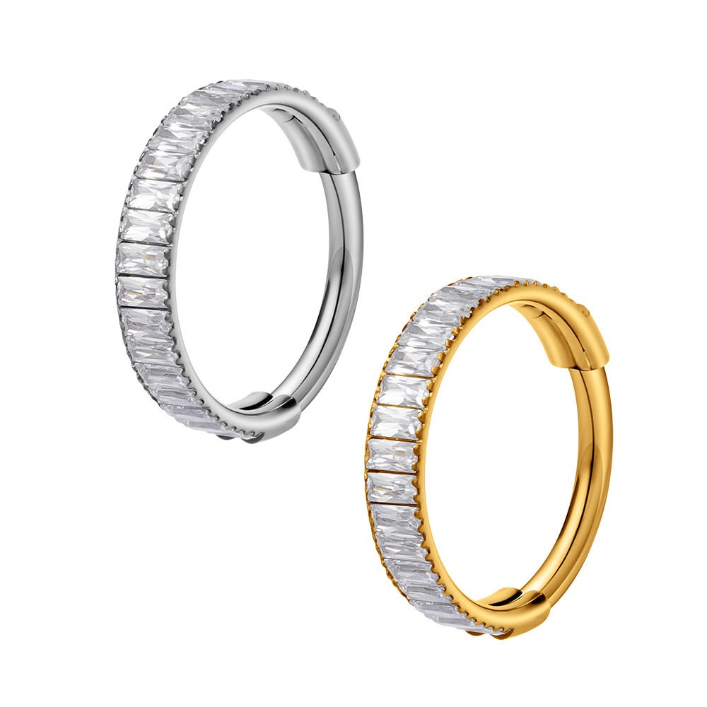 Baguette Spark Hoop - Titanium