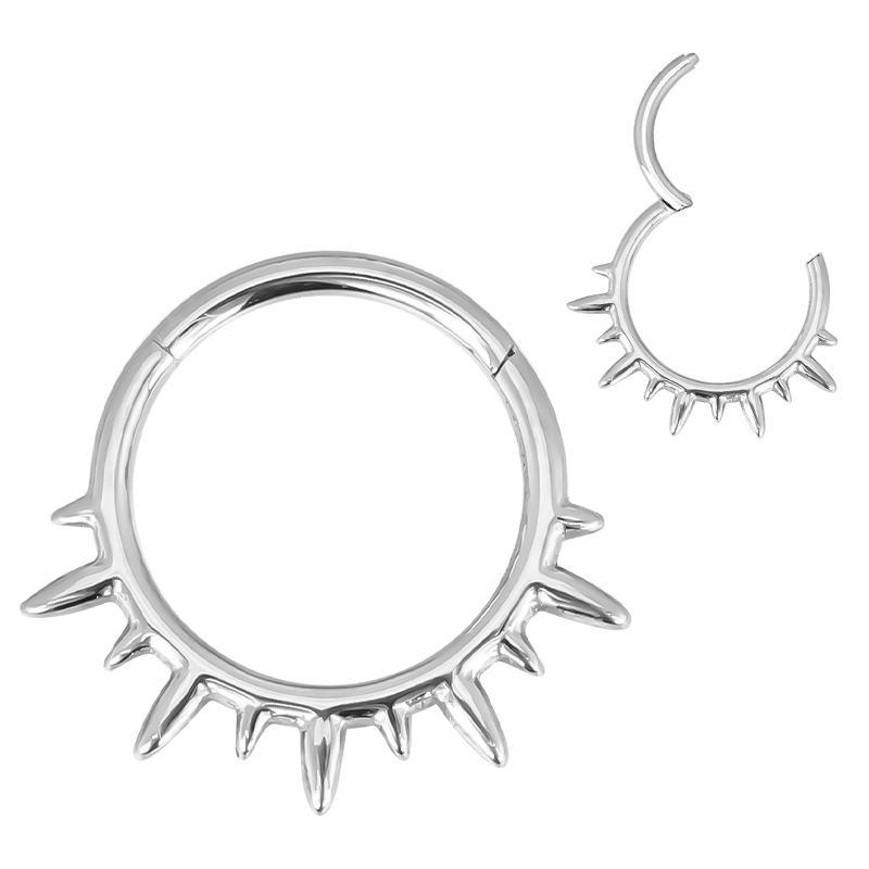 Sunburst Hoop - Titanium