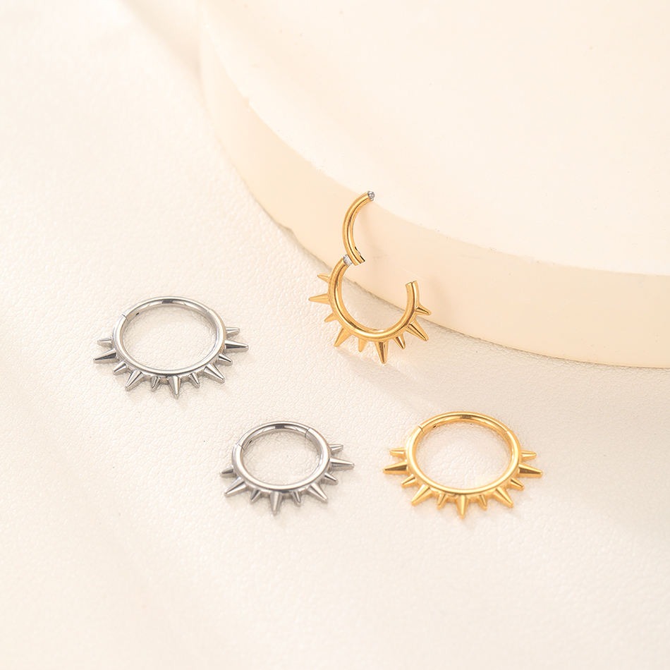Sunburst Hoop - Titanium