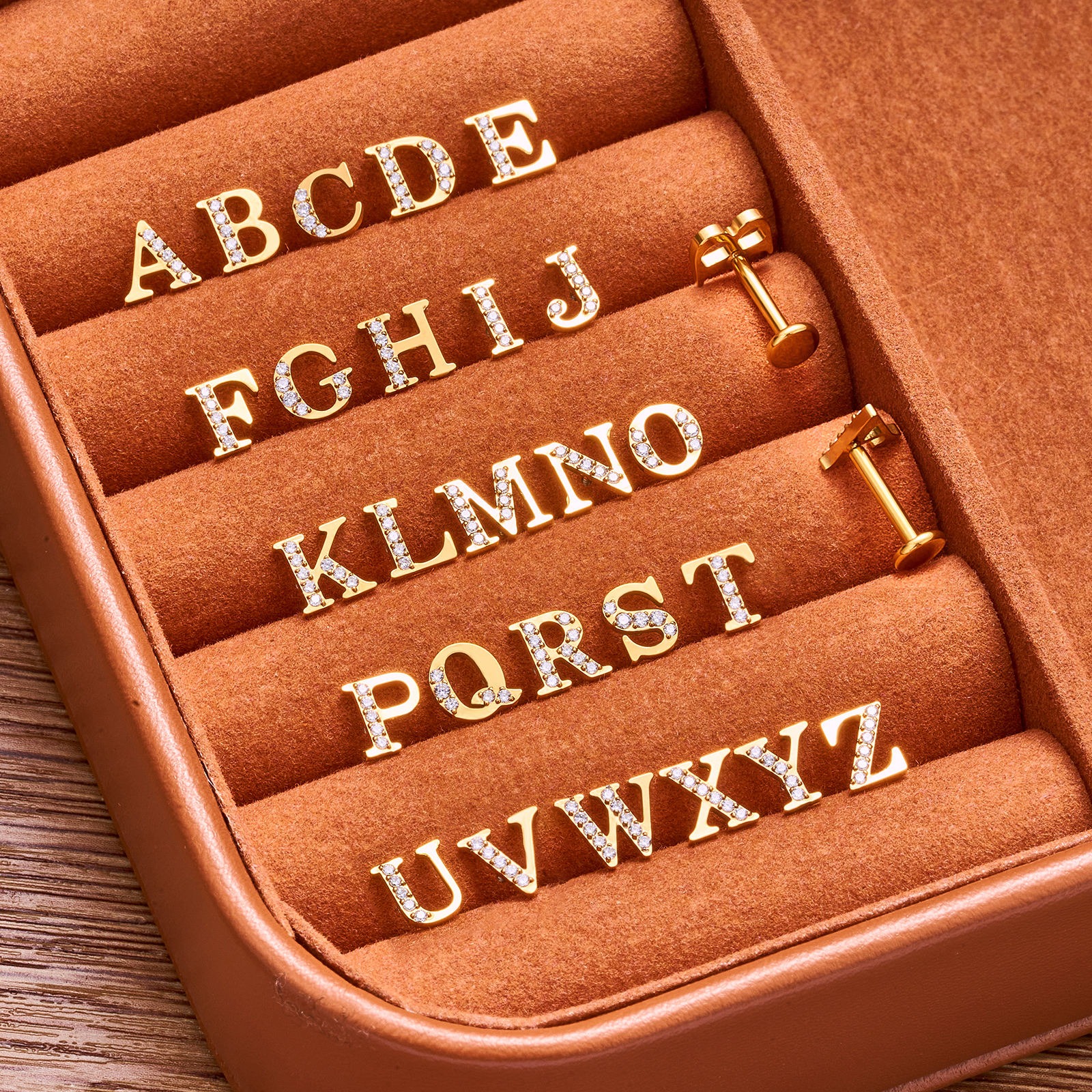 Crystal Alphabet Titanium - A B C D E F G H I