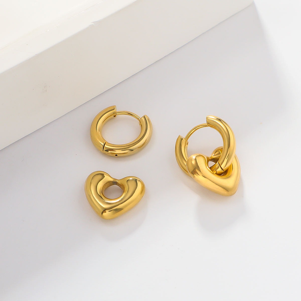 Tarnish Drop Heart - Lobe