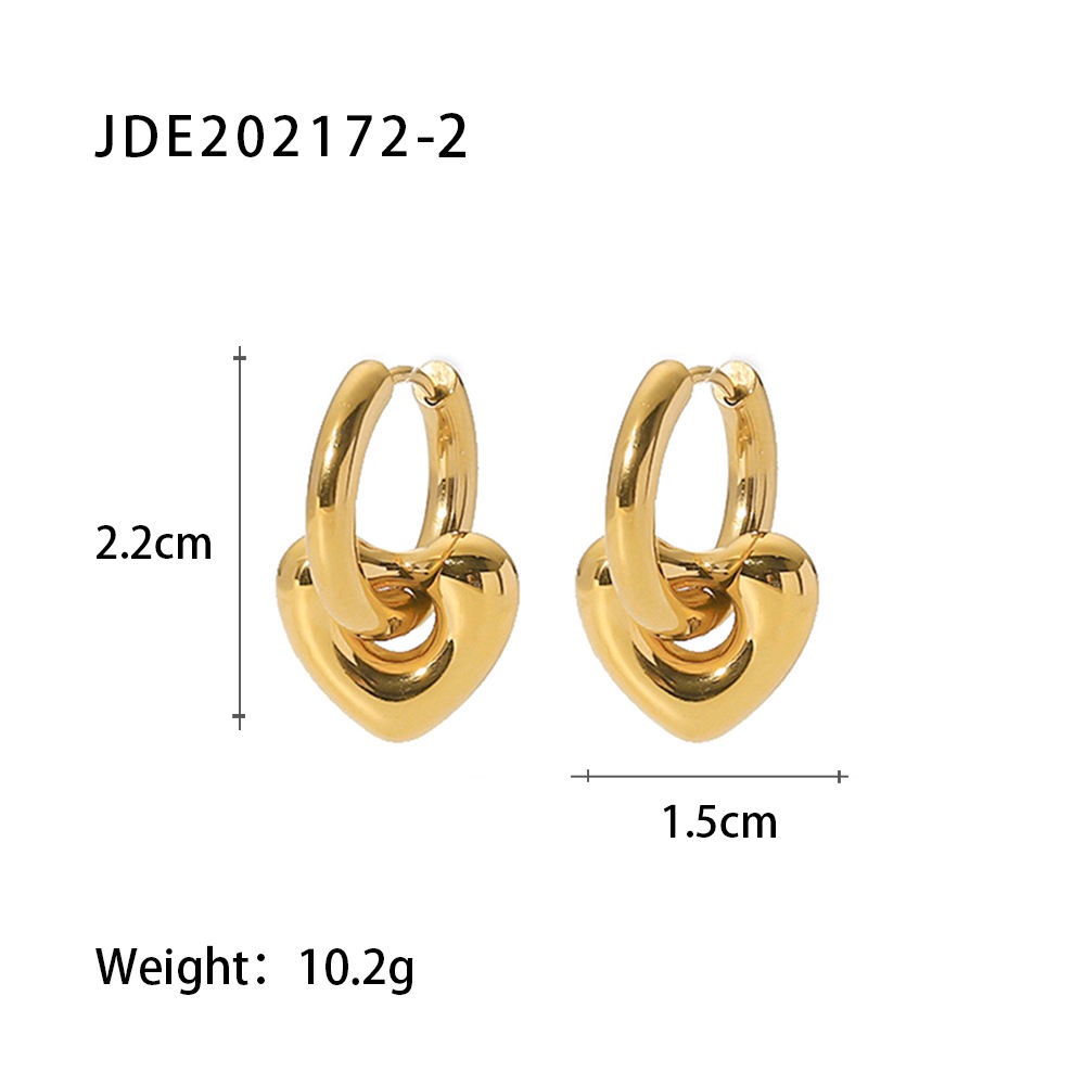 Tarnish Drop Heart - Lobe