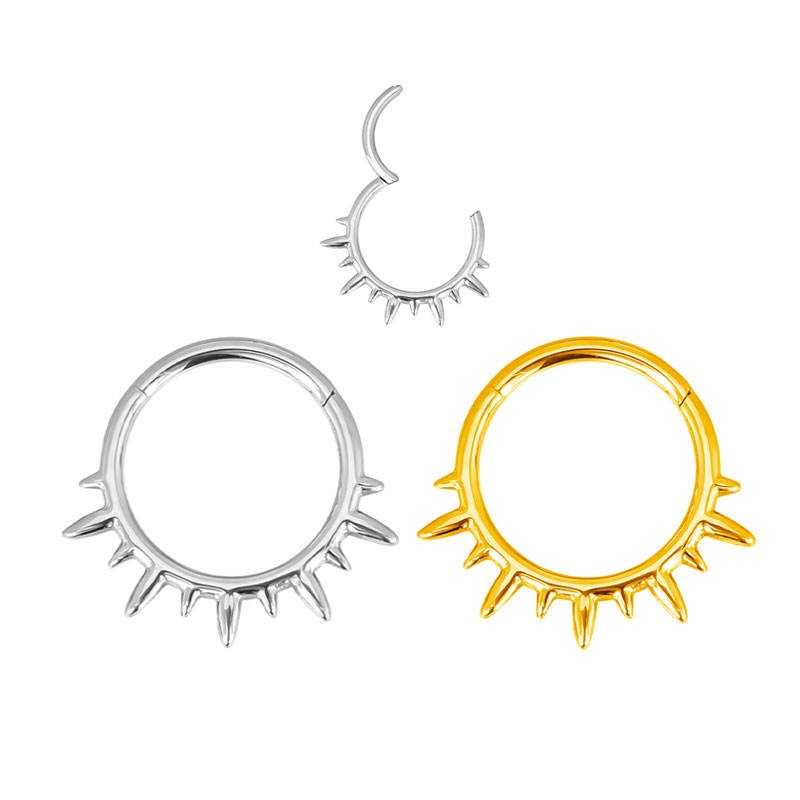 Sunburst Hoop - Titanium