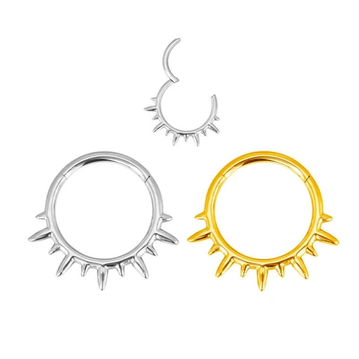 Sunburst Hoop - Titanium