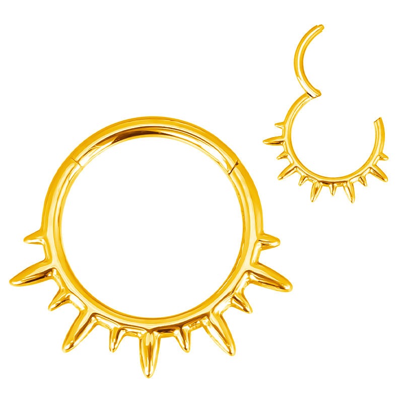 Sunburst Hoop - Titanium