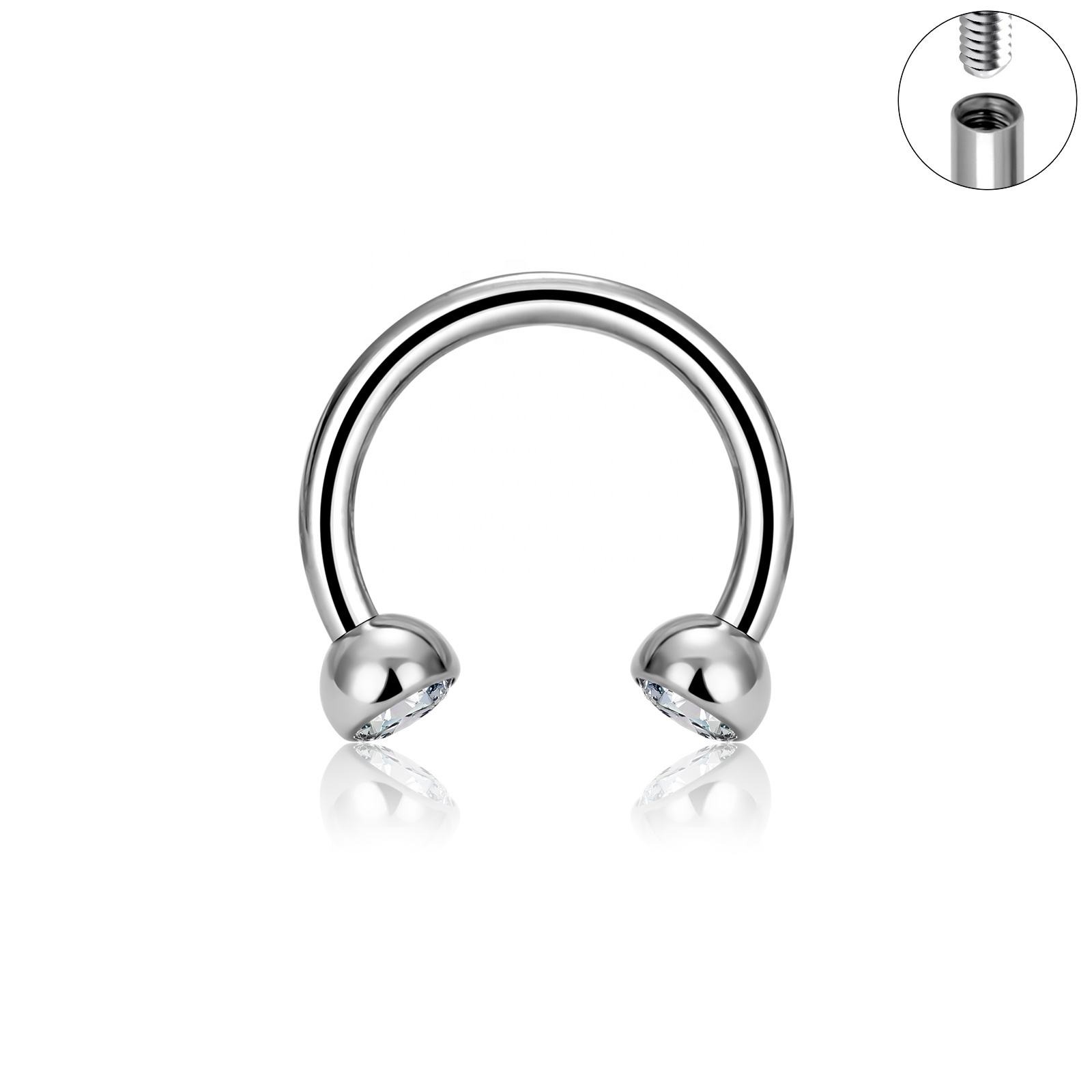 Lustre horseshoe - Titanium