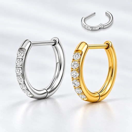 Luxury Huggie Hoop - Titanium