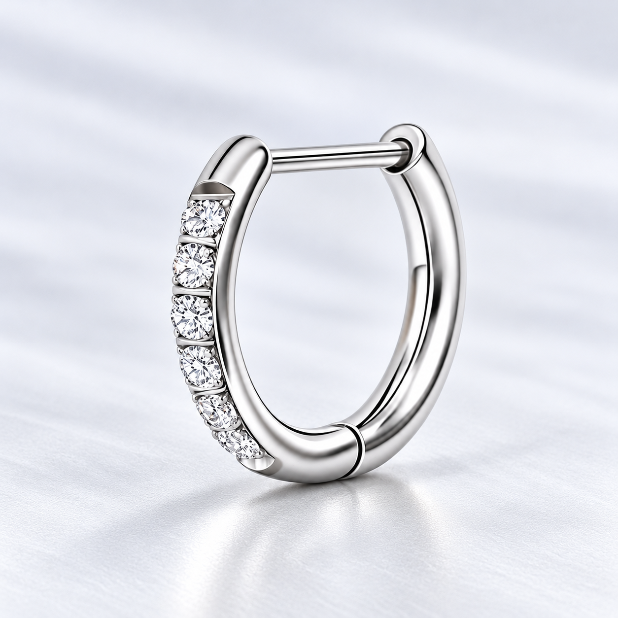 Luxury Huggie Hoop - Titanium