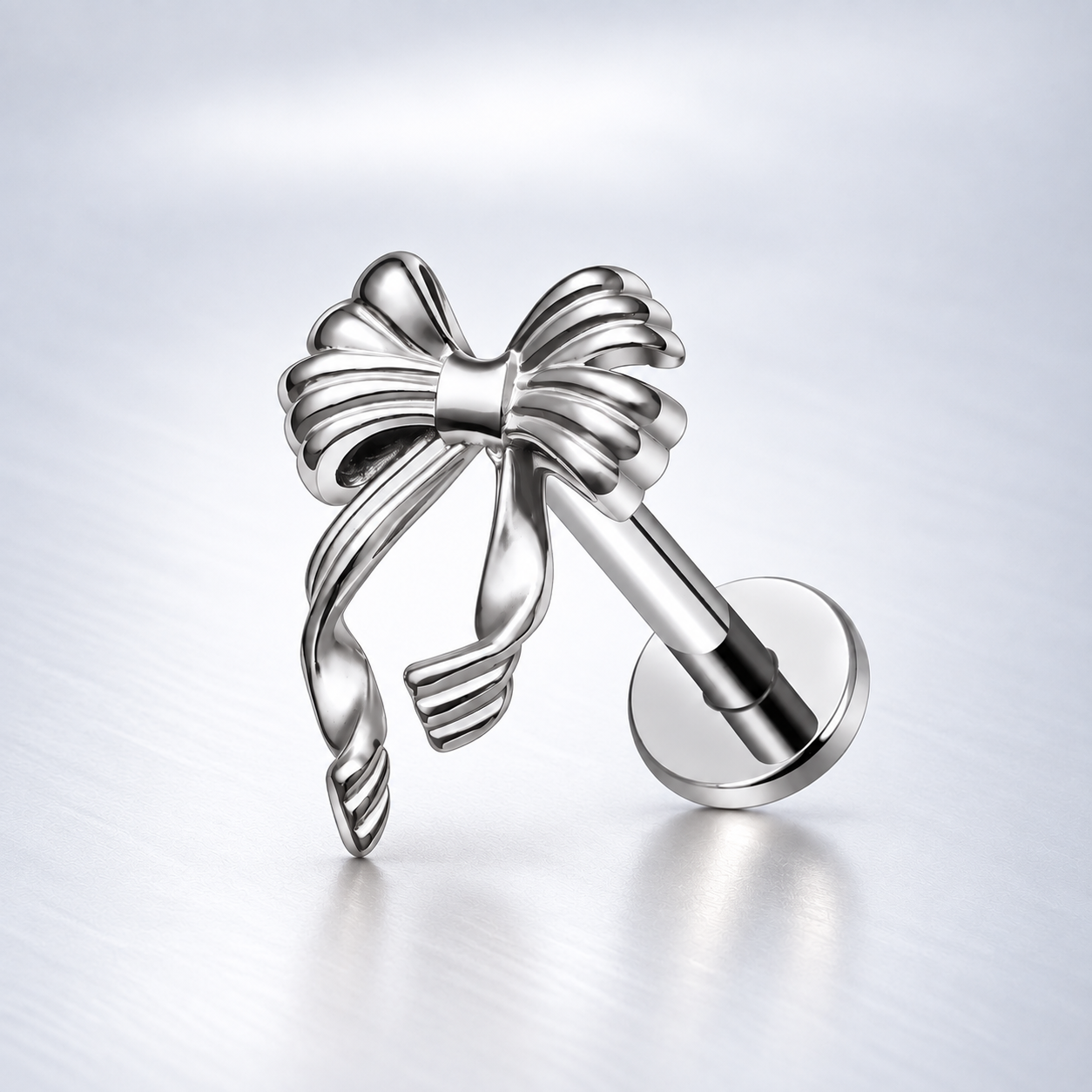 Ribbon Bow - Titanium